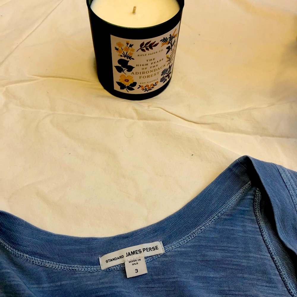 James Perse size 3 (Large) blue Pima cotton day dress